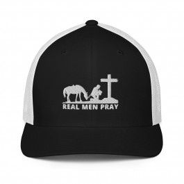 Real Men Pray to GOD - Closed-back trucker cap