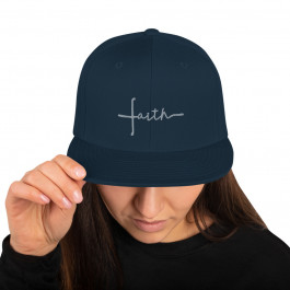 FAITH - Grey Thread Snapback Hat