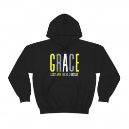 GRACE Lest Any Should Boast - Unisex Heavy Blend Hooded Sweatshirt