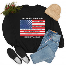 Pledge of Allegiance One Nation under GOD! Unisex Heavy Blend Crewneck Sweatshirt