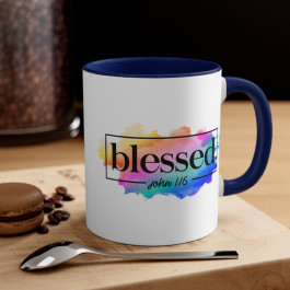 BLESSED - Accent Coffee Mug, 11oz