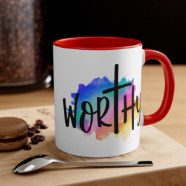 WORTHY - 5 Colors Accent Coffee Mug, 11oz