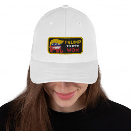 Trump Won Structured Twill Cap (TrumpHatsCaps.com on Back) #TrumpWon