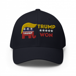 Trump Won Structured Twill Cap (TrumpHatsCaps.com on Back)