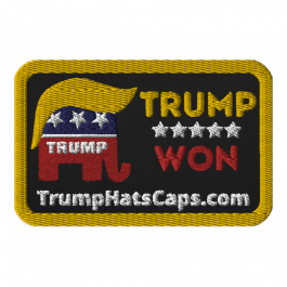 Trump Won Embroidered patches (Iron On, Sew On, Velcro On)