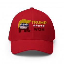 Trump Won Structured Twill Cap (TrumpHatsCaps.com on Back)