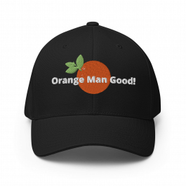 Orange Man Good! Structured Twill Cap DJT #TrumpWon (TrumpHatsCaps.com) on Back